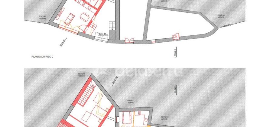 Moradia e Projeto aprovado para 2 T2