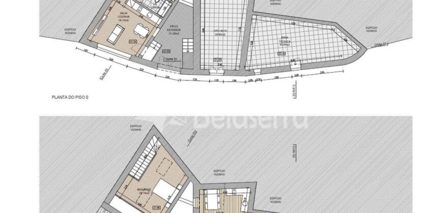 Moradia e Projeto aprovado para 2 T2